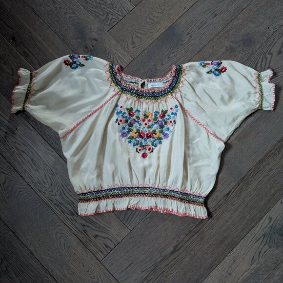 Doen Antonella Blouse - Rare Cream / Rainbow Colorway - Picture 2 of 6